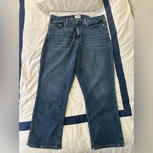 EUC SIZE 34 Frame Denim Le High Straight Jeans in Classic Blue